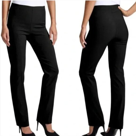 Franne Golde Classic Magic Slim Straight LegBlack Pants